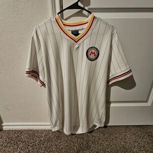 BoxLunch Super Mario Bros Est 1985 Pinstripe Baseball Jersey Shirt Men's L